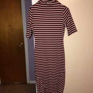 Long Fitted Stripped dress.